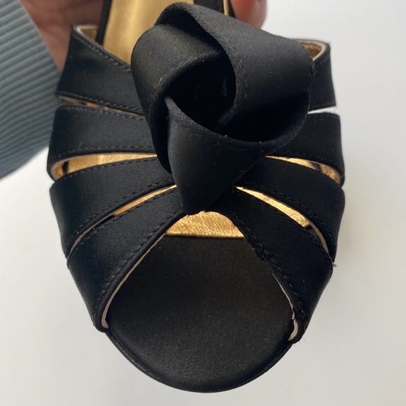 Coach Satin Bow Platform High Heel Strapy Sandals - Picture 9 of 9